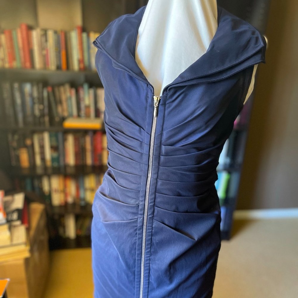 Vintage Joseph Ribkoff Navy Zipper Dress